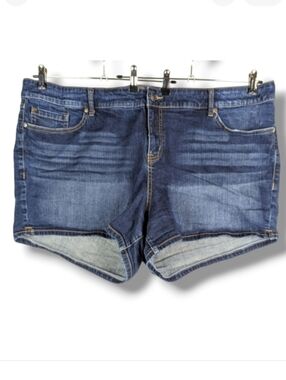 Torrid Denim Jean Shorts 26‎ 4.5" Short Dark Wash Blue Stretch